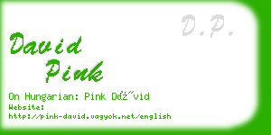 david pink business card